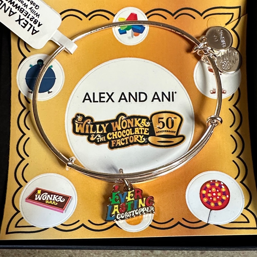 Alex and Ani Willy Wonka ‘Ever Lasting Gobstopper’ Charm Bangle Bracelet 🆕